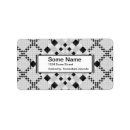 Search for chess return address labels Black