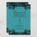 Search for blue 30th birthday invitations Bohemian