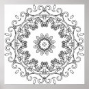 Search for daisy flower pattern posters Black and white