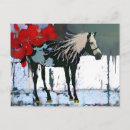 Recherche de cheval rouge cartes postales Ai généré