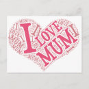 Search for love mum postcards Heart