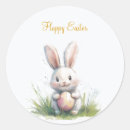 Search for happy easter greeting stickers Rabbit