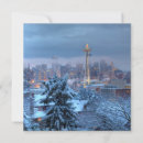 Search for winter cityscape cards Space needle