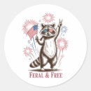 Search for funny racoon stickers Patriotic
