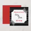 Search for red black and white save the dates Stripes