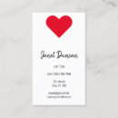 Recherche de coeur rouge cartes visite Forme