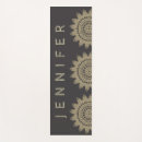 Search for mandala yoga mats Black and gold
