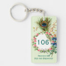 Search for peacock feather rectangular keychains Green
