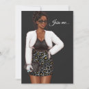 Search for afro 5x7 invitations Black