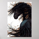 Search for friesian horse art Black