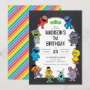 Search for chalkboard birthday invitations Sesame street birthday