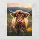 Recherche de couronne de fleur cartes postales Vache