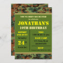 Recherche de militaires anniversaire invitations Vert