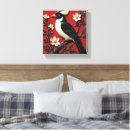 Search for black and white bird canvas prints Vintage
