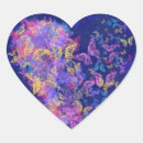 Recherche de amour papillon autocollants Violet