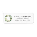 Search for flower wreath return address labels Watercolor