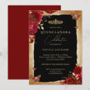 Search for red rose quinceanera invitations 15th birthday
