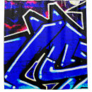 Search for graffiti shower curtains Blue
