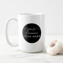 Search for branded mugs Black and white