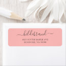 Search for pink monogram return address labels Minimalist