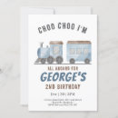 Search for choo choo two birthday invitations Watercolor