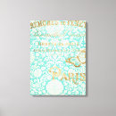 Search for teal gold canvas prints Vintage