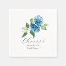 Search for blue hydrangea napkins Bridal shower