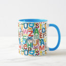 Search for alphabet design mugs Colourful educational graphic