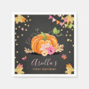 Search for pink pumpkin napkins Girl