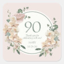 Recherche de quatre vingt dixième anniversaire autocollants Aquarelle