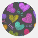 Search for love script stickers Rainbow