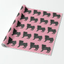 Search for black pug wrapping paper Cute