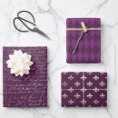 Search for purple and gold wrapping paper Vintage
