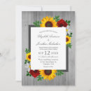 Search for red sunflower wedding invitations Autumn