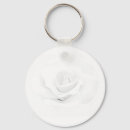 Recherche de fleurs blanches porteclés Rose blanche
