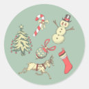 Recherche de renne vintage autocollants Vacances