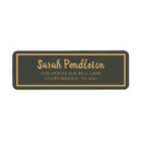 Search for olive return address labels Gold