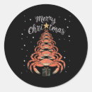 Search for funny crab stickers Santa claus