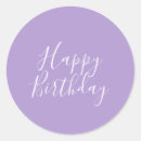 Search for lavender colour stickers Happy birthday