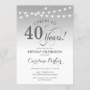 Search for male 40th birthday invitations Cheers to 40 years