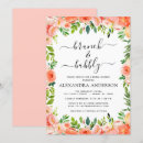 Search for peach bridal shower invitations Coral