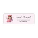 Search for bird feather return address labels Owl