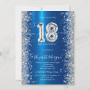 Search for royal blue 18th birthday invitations Silver