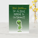 Recherche de alien père noël cartes invitations Dessin animé