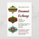Search for ornament exchange christmas invitations Retro
