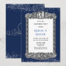 Search for blue and silver engagement party invitations Navy