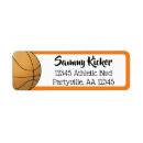 Search for basketball return address labels Orange and black