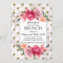 Recherche de or blanc rose baby shower invitations Fleurs
