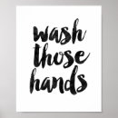 Search for wash hands sign posters Black and white