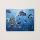 Recherche de sous marin puzzles Bleu